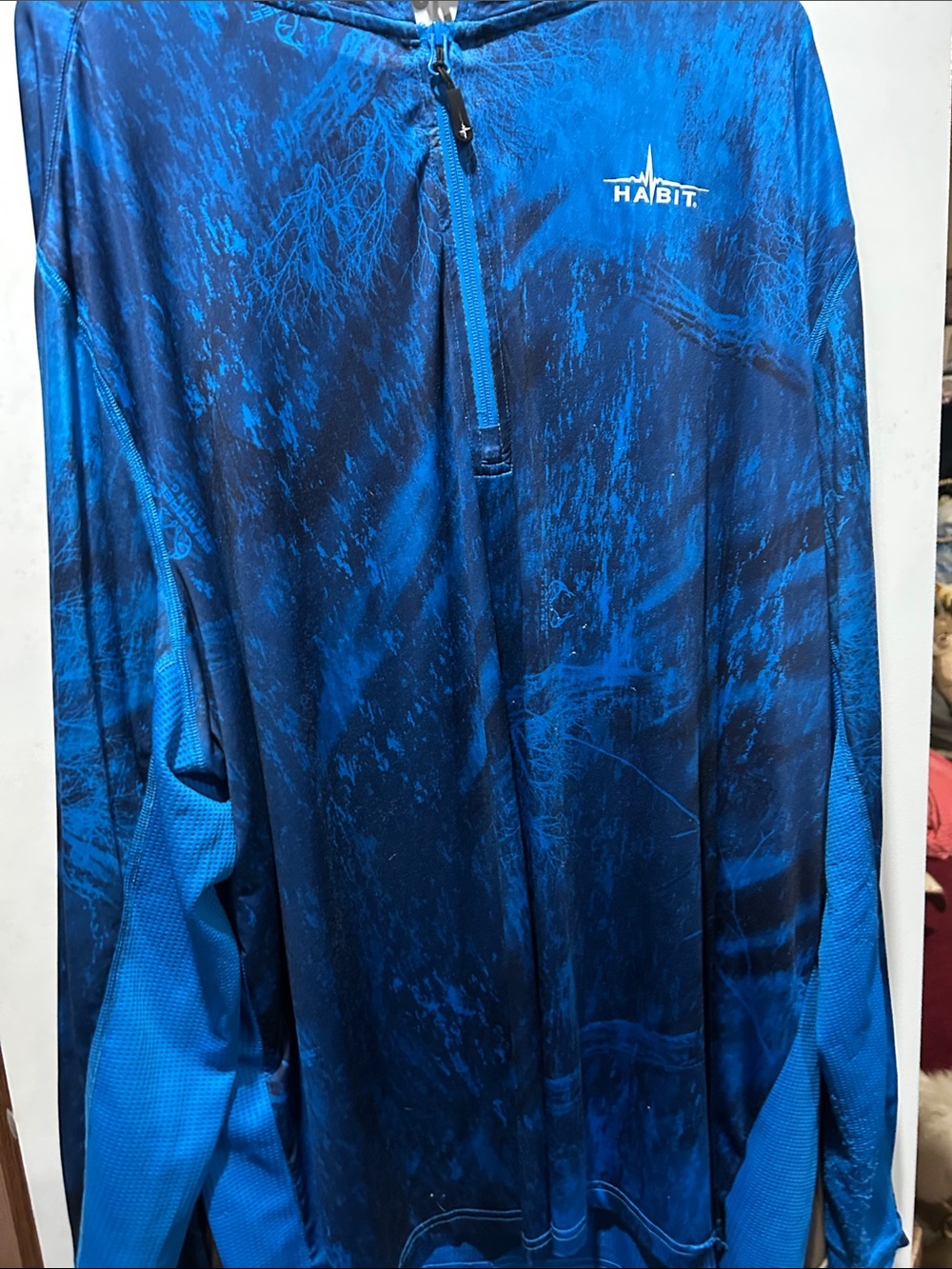 Habit Men’s Blue Performance Half-Zip Hoodie